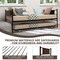 Black Twin Daybed Frame with Pullout Trundle, Space-Saving Design